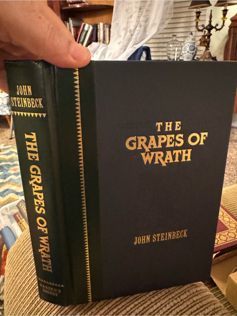 John Steinbeck The Grapes of Wrath Hardback Book - Dark Green